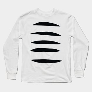 abstract black geometric shapes Long Sleeve T-Shirt